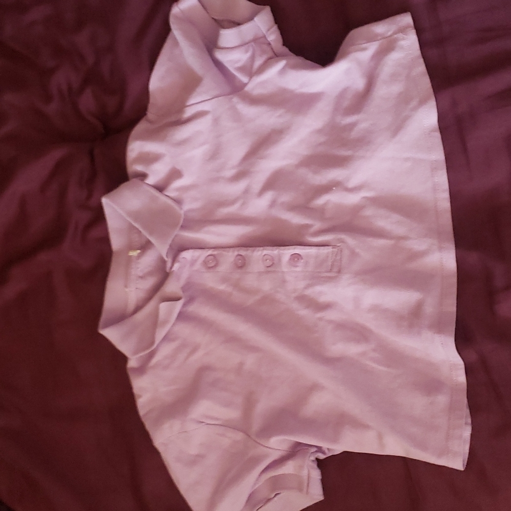 Cropped shirt with collar